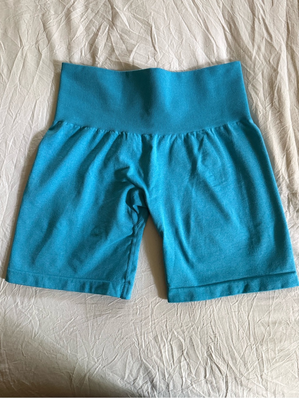 NVGTN Women's Blue High-Waist Seamless Shorts